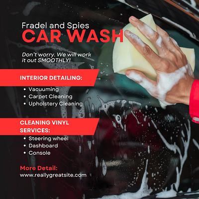 Car Wash Flyer 3d animation branding design flyer graphic design logo mobile app motion graphics ui