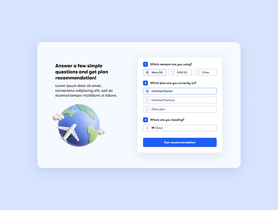 Questionnaire design dailyui form landing page questionnaire steps survey ui uidesign uiux