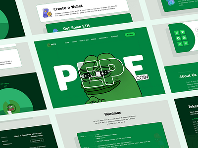 Pepe Cryptocurrency Landing Page Design coin crypto doge meme meme chain meme coin meme coin home page meme coin landing page meme coin web desig meme coin website design pepe pepe coin pepe coin home page pepe coin landing page pepe coin web design shiba web design