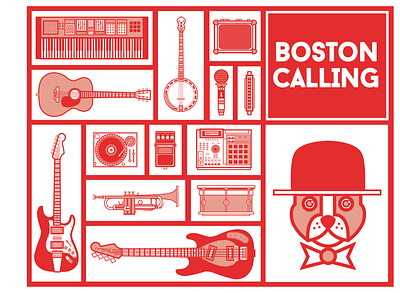 2015 Boston Calling "Blank Canvas" submission. branding design graphic design illustration