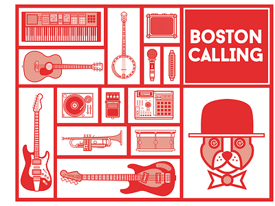 2015 Boston Calling "Blank Canvas" submission. branding design graphic design illustration