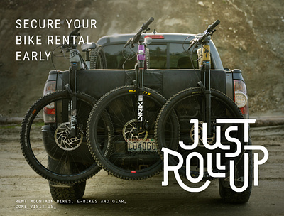 Just Roll Up - Custom Lettering Campaign animated type bike campaign custom evo hand drawn just roll up lettering motion graphics mountain mountain biking mtb seasonal typography