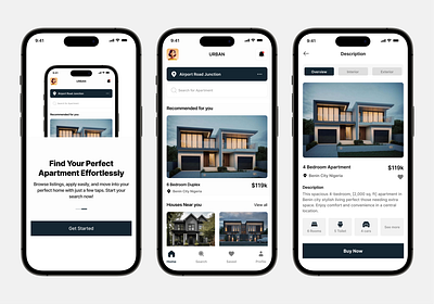 Mobile Design For Real Estate App ui ui design