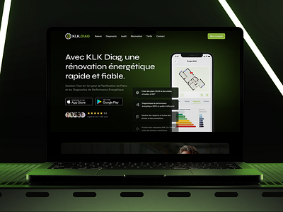 KLK DIAG - A Rapid And Reliable Energy Renovation Solution interface landing page ui uiux ux web design