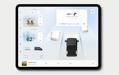 HMI Display app car design display hmi product design ui ux vehicle