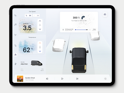 HMI Display app car design display hmi product design ui ux vehicle