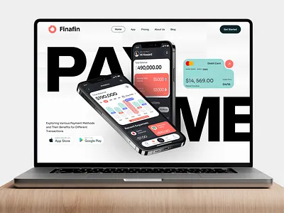 Finance App Landing Page digital elementor finance fintech framer landing management money page payment platform saas software ui wallet webflow website wordpress