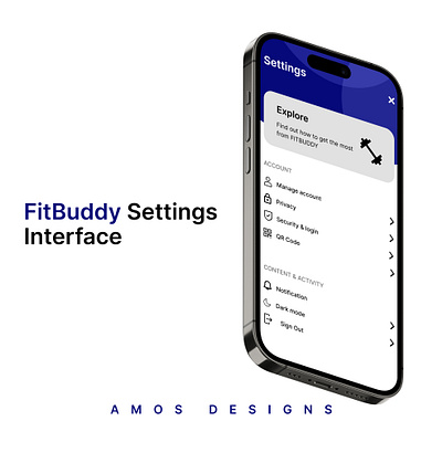 FitBuddy Settings Interface branding design designer fintech graphic design illustration logo mobile app ui uiux user experience user interface ux web app web3