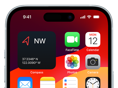 Compass widget compass daily dailyui ios ui widget