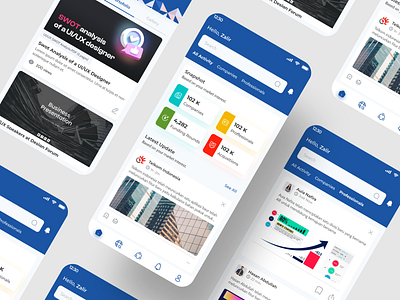 InterconnectDATA - Business Information Platform Mobile Apps cleandesign