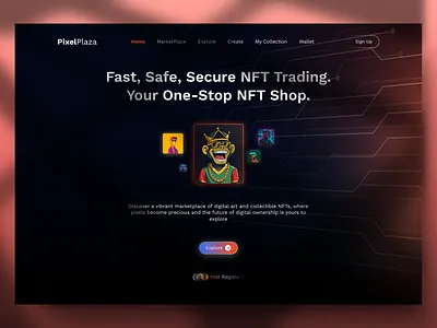 NFTs Trading site design logo ui web3