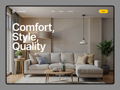 Essence Furniture agency elementor framer furniture home house interior landing living online page property shop ui webflow website wordpress