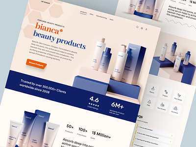 AR-Shakir - Shopify Website Design for Beauty Products beauty products design ecommerce homepage illustration interface landing landing page product design product details product landing page product website shopify shopify landing page shopify website single page product store web design website woocommerce