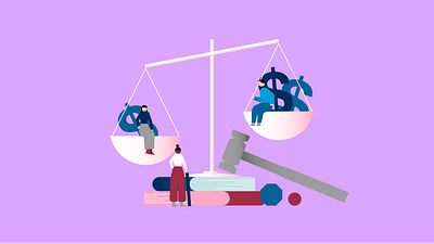 Gender gap gap illustration