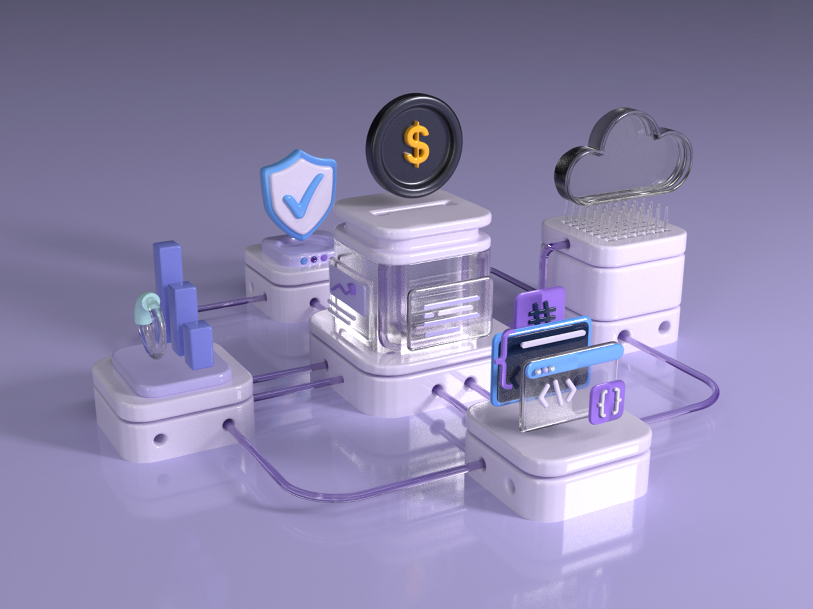 Example of 3D Models & 3D Environment Illustration