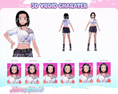 Delve into the World of a Black Short Hair Emo Anime Girl 3d @character vroid vtuber