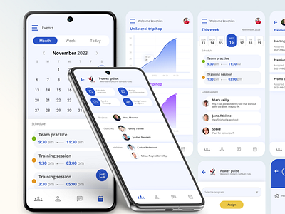 Track athletes' activities - Mobile dashboard app design athlete calendar charts dashboard data events graphs inspiring mobile app design mobile design olympic schadule trypgraphy uc ui user interface design ux ux design winter