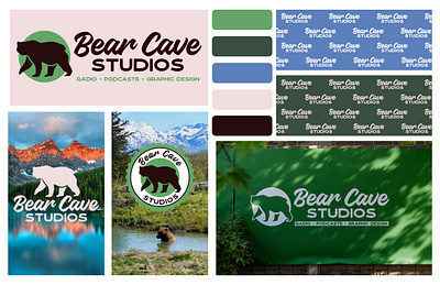 Bear Cave Studios 2024 Rebrand brand branding graphic design logo logo design mood board rebrand