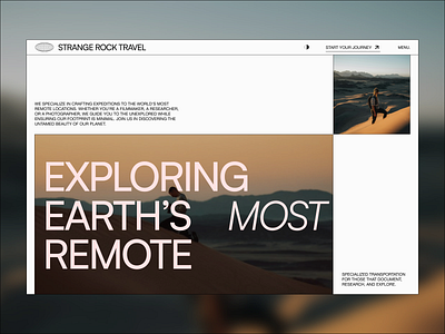 Strange Rock/Web Design figma travel agency web design