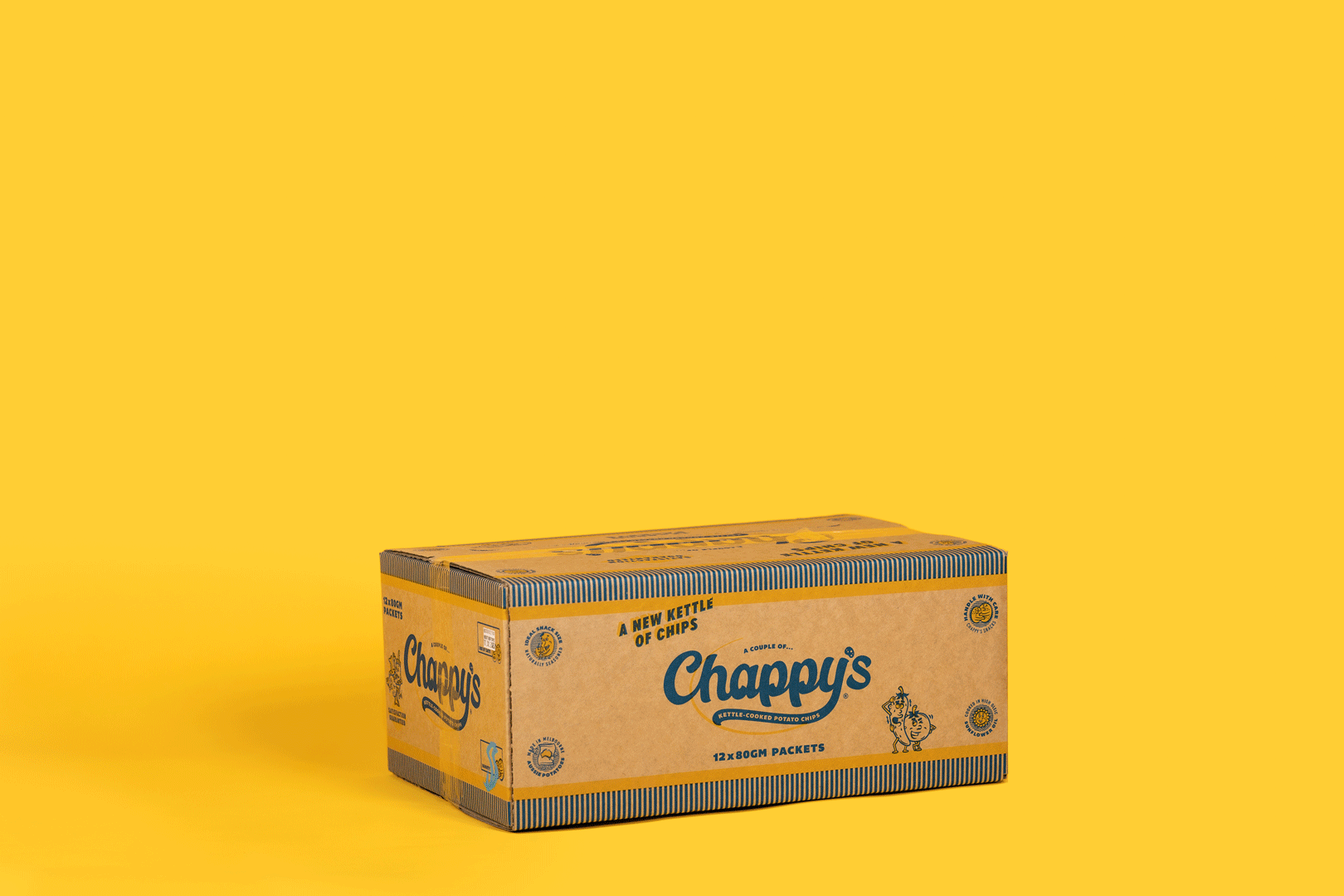 Chappy's Chips branding identity illustrations logo design packaging