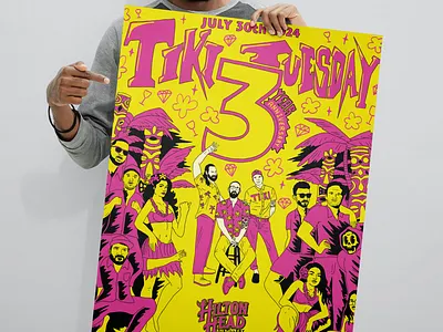 Poster - Society x Hilton Head 2024 design graphic design graphics poster tiki tropical