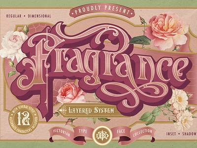 Fragrance branding font font design font style layered font lettering logo type romance serif font serif typeface typeface victorian victorian era victorian lady victorian style vintage