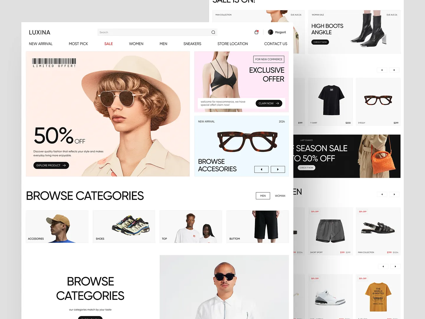 Stylish Fashion Blog Website Design for E-commerce