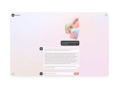 SayHalo - Next-Level Chat AI ai artificial intelegent chat chat ai chat bot chat bot ai chat gpt chat with ai claude ai clean conversation conversation ai gemini gradient mesh gradient minimal minimalist perplexity room chat ui