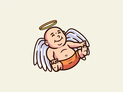 Baby Character Design angel angel baby baby baby angel baby cartoon baby character baby mascot baby vector caroton baby cartoon character character design cute illustration logo mascot mascot design vector wing