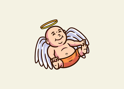 Baby Character Design angel angel baby baby baby angel baby cartoon baby character baby mascot baby vector caroton baby cartoon character character design cute illustration logo mascot mascot design vector wing