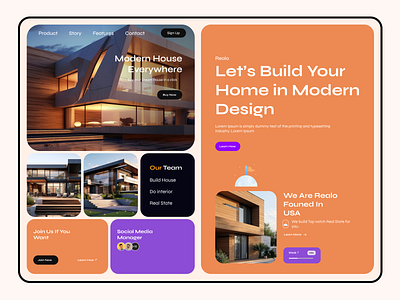 REALO-Real estate Website Design apartment architecture design estate hero section house landing page landing page product design property property developer real estate real estate landing page real estate website real state agency real state landing page realestate realstate ui website website design
