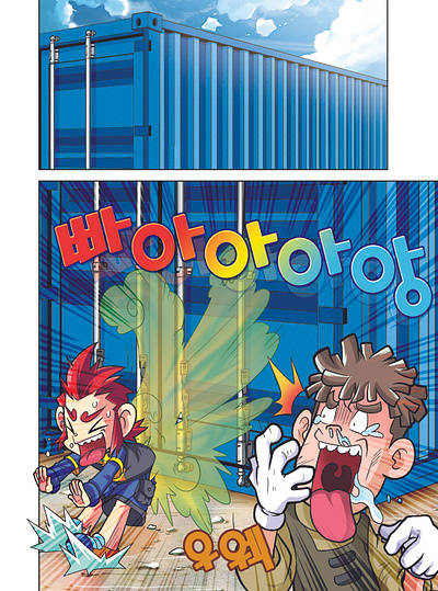 Manga and Comic Pages for Korean Company 2d anime comic drawing illustration manga