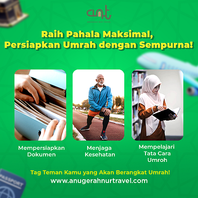 Anugerah Nur Travel Assignment Test eflyer graphic design poster social media travel