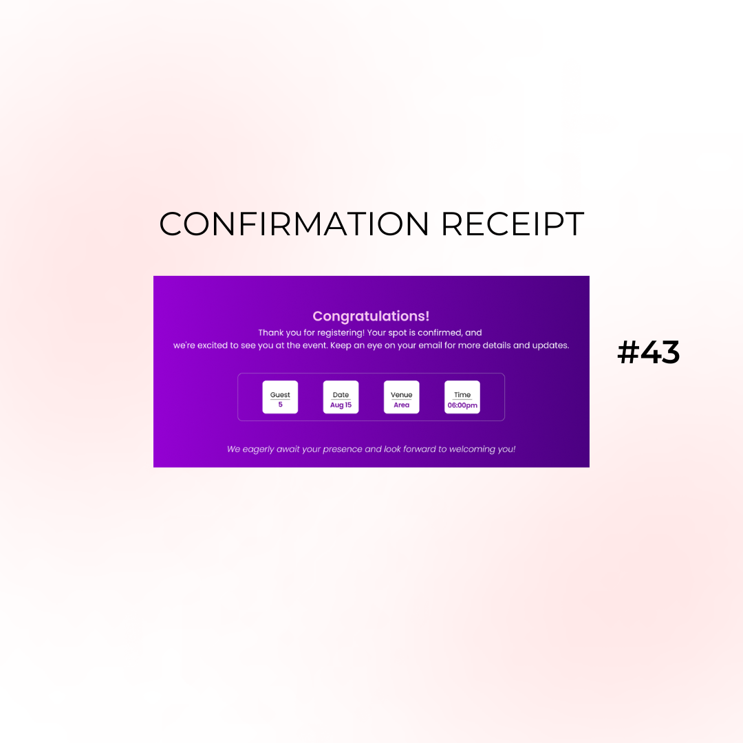 Daily UI Day-43/100:Confirmation Receipt by Shreya Gupta on Dribbble