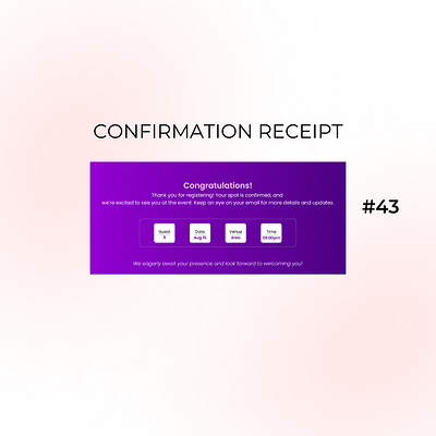 Daily UI Day-43/100:Confirmation Receipt dailyui day 43 design designchallenge designing ui uiuxdesign ux