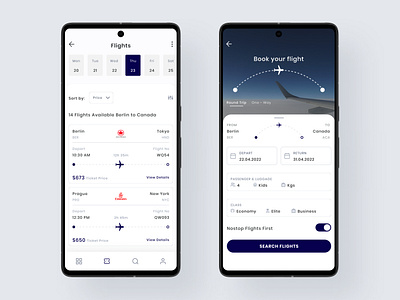 Flight Booking App Ui/Ux Design appdesign appdevelopment bookingapp creativedesign designinspiration designlife digitaldesign dribbble flightbookingapp interfacedesign mobiledesign productdesign travelapp traveltech travelui uidesign uiuxdesigner userexperience userinterface uxdesign