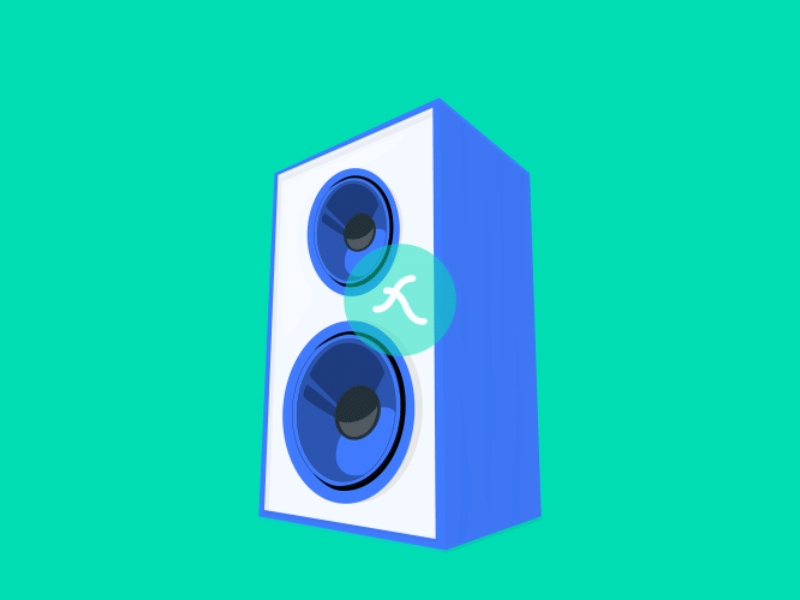 Speaker concept Lottie JSON animation animated animation apps custom gif html5 json loader loading lottie preloader speaker webpage website