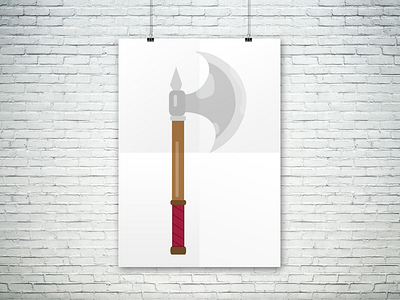 Medieval Battle Axe axe battle axe digital art digital drawing game game assets graphic design illustration krita vector vector art vector illustration