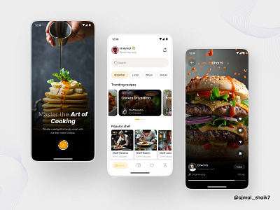 Cooking Recipe App 3d app branding design graphic design illustration logo ui ux vector