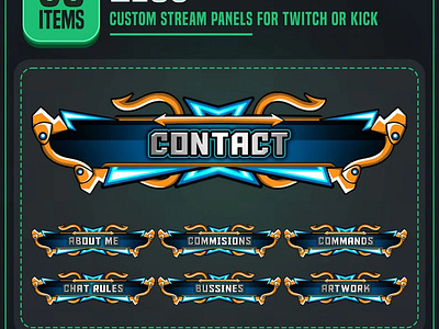 50x Zeus Theme Panels | Deity Twitch Panels zeus twitch panel