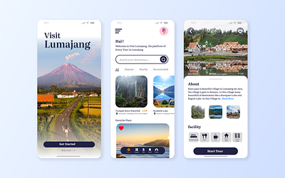 Travel Agent Mobille App apps art design flat graphic design minimal mobille tour travel ui visit