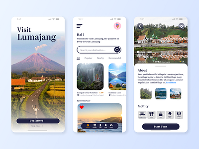 Travel Agent Mobille App apps art design flat graphic design minimal mobille tour travel ui visit