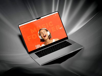 Headphone landing page graphic design headphone website landing page music landing page product website ui website