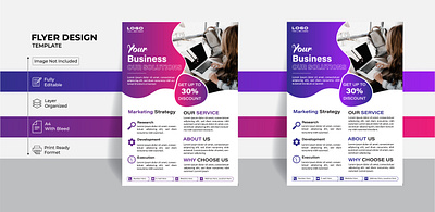 Business Flyer Layout in Two Colors branding