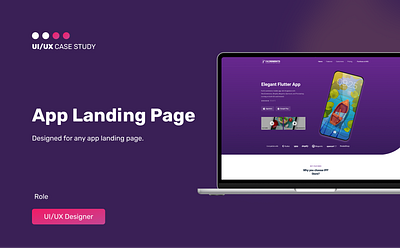 Landing Page for Showcasing App app case study figma landing page overview project ui website wordpress