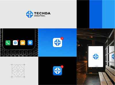 Letter T Techda analytics Logo analytics data design graphic design icon initials logo logo tech technology