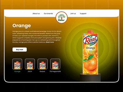 Web header - Dabur branding dabur figma fruit juice landing page motion graphics ui ux design web header website