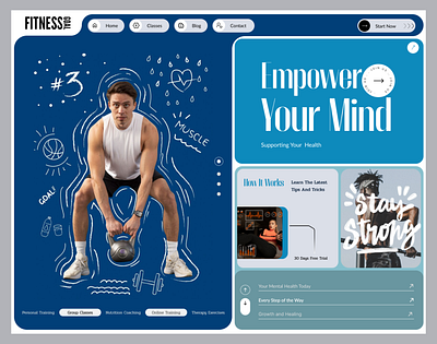 Fitness-Goal - Website Design design fitness health landing page minimal ui uidesign website