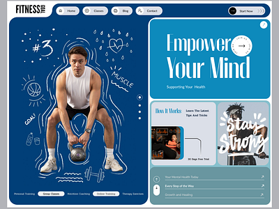 Fitness-Goal - Website Design design fitness health landing page minimal ui uidesign website