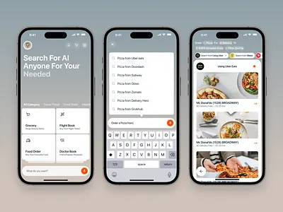 AI Food Ordering App ai app design ai chat app ai food ordering app artificial intelligence chat app doctor booking flight book restaurant app shopping ai uber doordash ui ui ux design agency ui ux design agency 2024 wavespace